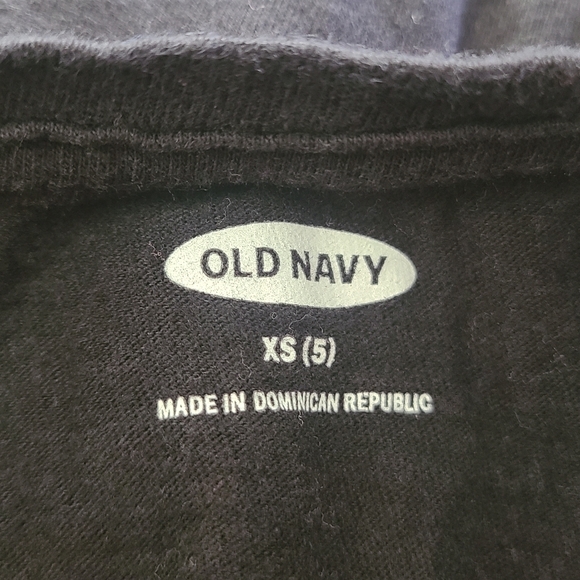 Old Navy Girls Sz XS 5 Black Long Sleeve Tee Shirt Be Your Own Hero - Picture 8 of 9